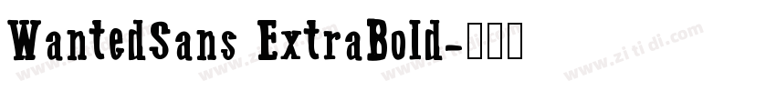WantedSans ExtraBold字体转换